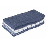 Ritz Terry Check Kitchen Towels: Highly Absorbent & Super Soft, 25" x 15" - 100% Cotton, Durable Kitchen Cleaning Cloths for Wiping Tables and Counters, 3-Pack, Federal Blue