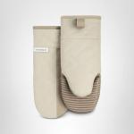 Two-Tone Non-Slip Oven Mitt Set - Milkshake Beige