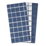 Ritz Terry Check Kitchen Towels: Highly Absorbent & Super Soft, 25" x 15" - 100% Cotton, Durable Kitchen Cleaning Cloths for Wiping Tables and Counters, 3-Pack, Federal Blue
