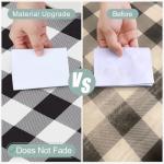 misaya Rectangle Waterproof Vinyl Table Cloth, Buffalo Flannel Backed Tablecloth, Wipeable Plastic Table Cover for Dinner, Kitchen, Outdoor (60" x 84", Black and White)