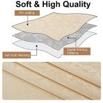 Smiry Rectangle Table Cloth, Waterproof Heavy Duty Vinyl Tablecloths, Wipeable Washable Table Cover for Kitchen and Dining Room (Beige, 60" X 84")