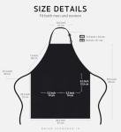 Syntus 2 Pack Adjustable Bib Apron Waterdrop Resistant with 2 Pockets Cooking Kitchen Aprons for Women Men Chef, Black