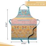 Maison d' Hermine Apron for women with Pocket 100% Cotton 27.50"x31.50" 1 Piece Adjustable Neck Strap & long ties Apron Men, Chef, Wedding, Cooking, Gardening, Server Spring/Summer (Marquise)