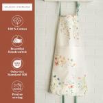 Maison d' Hermine Apron for women with Pocket 100% Cotton 27.50"x31.50" 1 Piece Adjustable Neck Strap & long ties Apron Men, Chef, Wedding, Cooking, Gardening, Server Spring/Summer (Colmar)