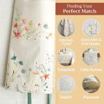 Maison d' Hermine Apron for women with Pocket 100% Cotton 27.50"x31.50" 1 Piece Adjustable Neck Strap & long ties Apron Men, Chef, Wedding, Cooking, Gardening, Server Spring/Summer (Colmar)