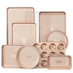 9-Piece Nonstick Baking Pan Set with Rack