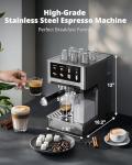 Airmsen Espresso Machine with Milk Frother and Dual Boiler