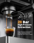 Airmsen Espresso Machine with Milk Frother and Dual Boiler