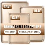 Set of 3 Nonstick Baking Sheet Pans