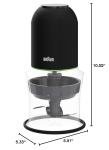 Braun EasyPrep Mini Food Processor, 4-Cup, Black