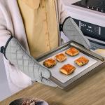 Extra Long Heat Resistant Oven Mitts - 16 Inch