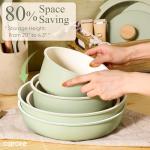 CAROTE 19-Piece Nonstick Cookware Set with Detachable Handle