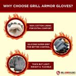 Heat Resistant Oven Gloves with Silicone Grip