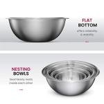 Stainless Steel Mixing Bowls Set - Dishwasher Safe