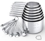 TILUCK Stainless Steel Measuring Cups and Spoons Set
