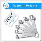 TILUCK Stainless Steel Measuring Cups and Spoons Set