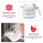 6-Pc Glass Measuring Cups Set with Lids