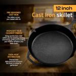 12-Inch Pre-Seasoned Cast Iron Skillet