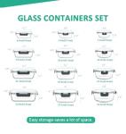 24-Piece Stackable Glass Food Storage Set