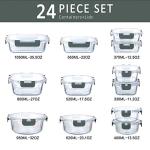 24-Piece Glass Food Storage Container Set