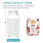 78oz Glass Storage Jars with Airtight Lids, 3 Pack