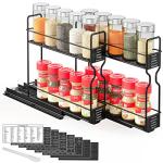 Pull Out Spice Rack Organizer with Labels