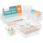 16-Piece Drawer Organizer Set for Kitchen & Bathroom