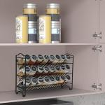 SWOMMOLY Spice Rack Set with Jars and Labels