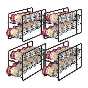 4-Pack Stackable Can Dispenser Rack for Kitchen