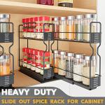 Pull Out Spice Rack Organizer with Labels