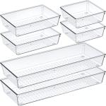 Clear Acrylic Drawer Organizer Set - 6 Pieces