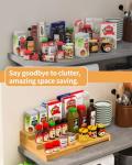 Expandable 3-Tier Bamboo Spice Rack Organizer