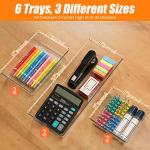 Clear Acrylic Drawer Organizer Set - 6 Pieces