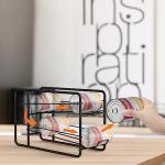 4-Pack Stackable Can Dispenser Rack for Kitchen
