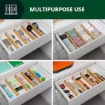 Adjustable Bamboo Drawer Dividers - 4-Pack