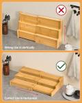 Expandable 3-Tier Bamboo Spice Rack Organizer