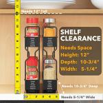 Pull Out Spice Rack Organizer with Labels
