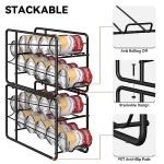 4-Pack Stackable Can Dispenser Rack for Kitchen