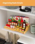 Expandable 3-Tier Bamboo Spice Rack Organizer