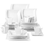 Ivory White 30-Piece Dinnerware Set for 6