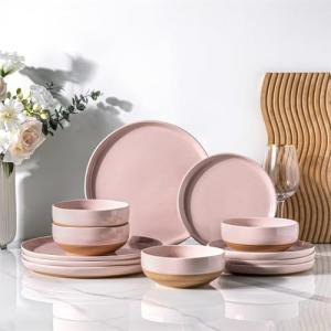 AmorArc 12-Piece Handpainted Dinnerware Set for 4