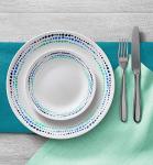 Corelle 18-Piece Dinnerware Set in Ocean Blue
