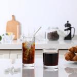 12 Pack Cute Glass Cups with Straws