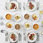 MALACASA 12-Piece Modern White Dinnerware Set