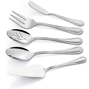 HaWare 5-Piece Stainless Steel Serving Utensils Set