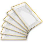Elegant White & Gold Disposable Serving Tray Set