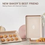 HONGBAKE Nonstick Baking Sheet Pan Set of 3