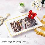 Elegant White & Gold Disposable Serving Tray Set