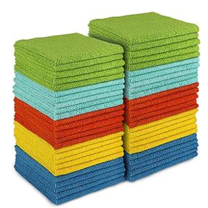 AIDEA Microfiber Cleaning Cloths, 50-Pack, 12"x12
