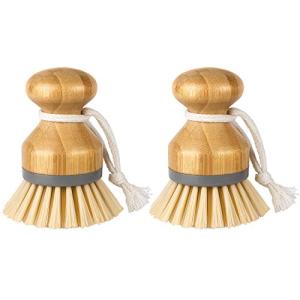 MR.SIGA Bamboo Scrub Brushes for Kitchen Cleaning